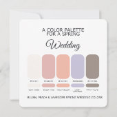 Frühlingshochzeitsfarben Palette 2026 Karte (Rückseite)