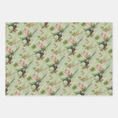 Frühlingsholz Rosa Blumenzauber, Periseiffelturm Geschenkpapier Set (Vorderseite 2)