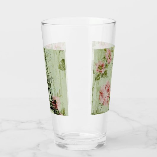 Frühlingsholz Rosa Blumenzauber, Periseiffelturm Glas (Links)