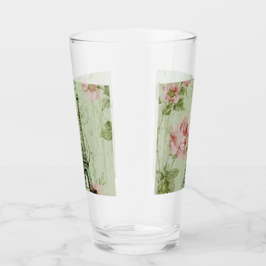 Frühlingsholz Rosa Blumenzauber, Periseiffelturm Glas (Rechts)