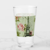 Frühlingsholz Rosa Blumenzauber, Periseiffelturm Glas (Vorderseite)