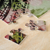 Frühlingsholz Rosa Blumenzauber, Periseiffelturm Puzzle (Seite)