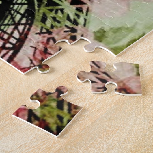Frühlingsholz Rosa Blumenzauber, Periseiffelturm Puzzle (Seite)