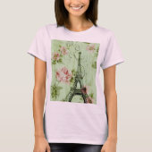 Frühlingsholz Rosa Blumenzauber, Periseiffelturm T-Shirt (Vorderseite)