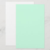 Frühlingsholzfarbe Pastellgrün Minze Briefpapier (Vorne/Hinten)