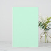 Frühlingsholzfarbe Pastellgrün Minze Briefpapier (Stehend Vorderseite)