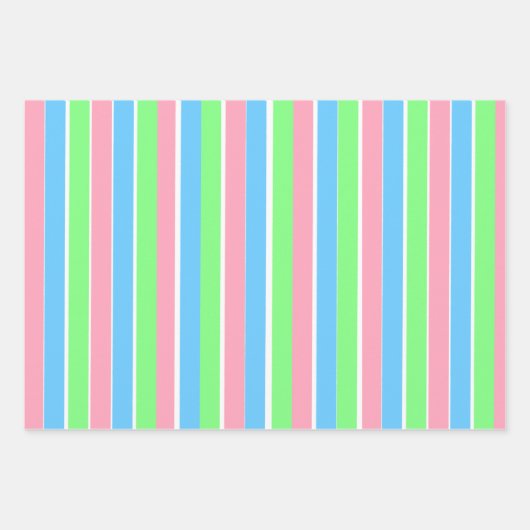 Frühlingsholzstreifen Geschenkpapier Set (Vorderseite 3)