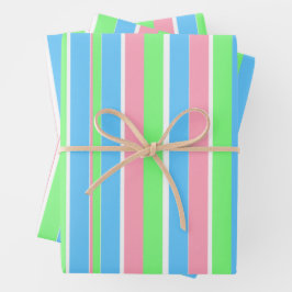 Frühlingsholzstreifen Geschenkpapier Set