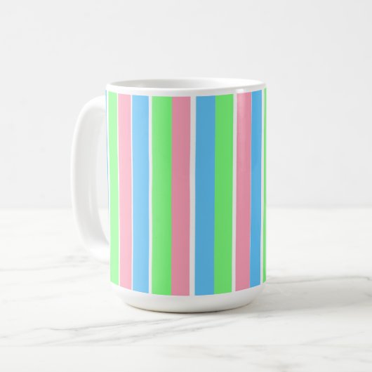 Frühlingsholzstreifen Kaffeetasse (Vorderseite Links)