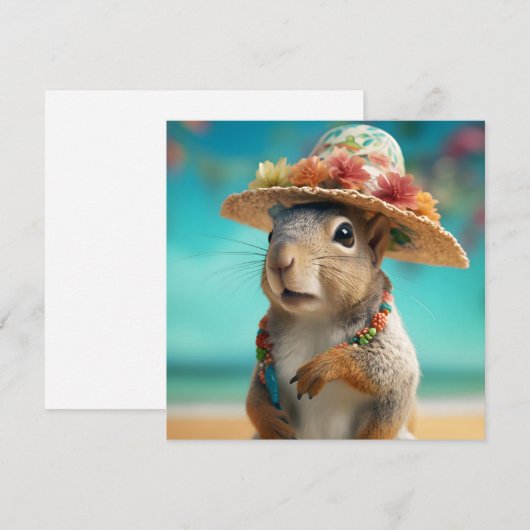 Frühlingshörnchen Einladung (Vorne/Hinten)