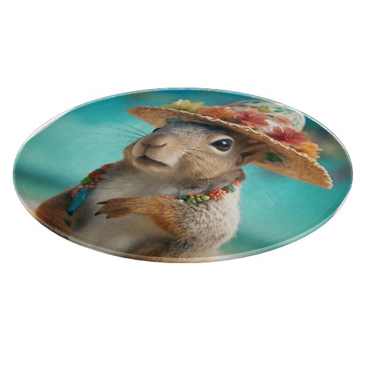 Frühlingshörnchen Schneidebrett (Ecke)