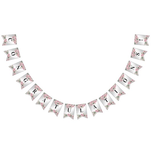 Frühlingshügel Rosa Blumenzange Wimpelkette (Alle)