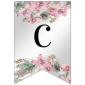 Frühlingshügel Rosa Blumenzange Wimpelkette (Erste Fahne)