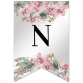 Frühlingshügel Rosa Blumenzange Wimpelkette (Dritte Fahne)