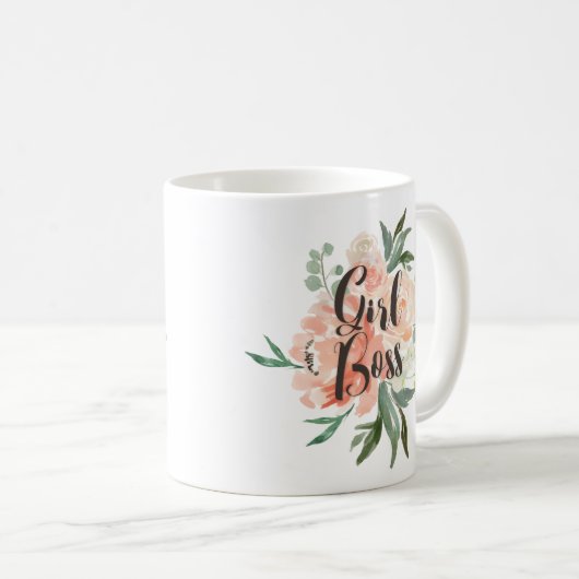 Frühlingshügel und Pfirsichfarben Blumenkohl Kaffeetasse (VorderseiteRechts)
