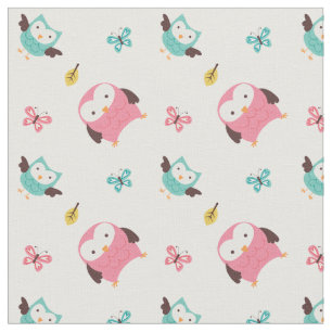 Frühlingshügel und Schmetterlinge Stoff