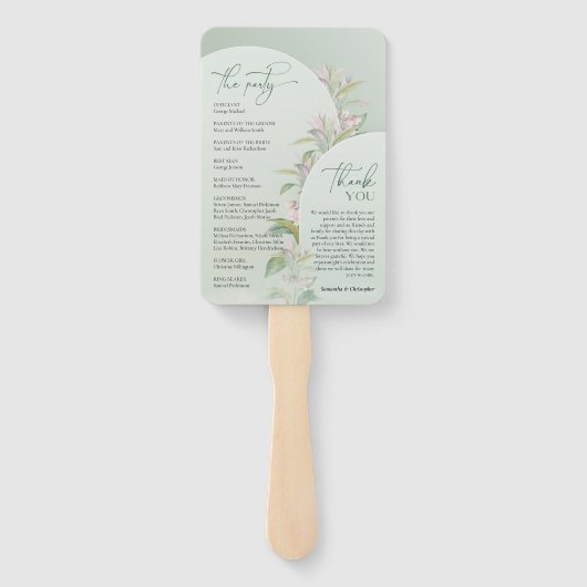 Frühlingshuhn mit Arkadengrün Blütenlüfter Fächer (Rückseite)