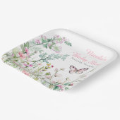 Frühlingshühner Grüne Schmetterlingshülse Bläschen Pappteller (Gewinkelt)