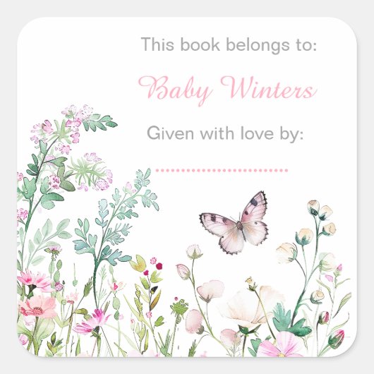 Frühlingshühner Grüne Schmetterlingshülse Bläschen Quadratischer Aufkleber (Vorderseite)