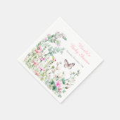 Frühlingshühner Grüne Schmetterlingshülse Bläschen Serviette (Ecke)