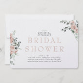 Frühlingshühner Rose Runded Brautparty Einladung (Vorderseite)