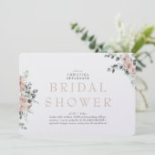 Frühlingshühner Rose Runded Brautparty Einladung (Stehend Vorderseite)