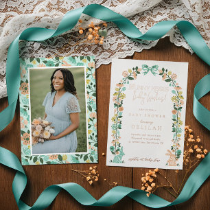 Frühlingshühner Wildblume Osterfest Kinderdusche B Folieneinladung