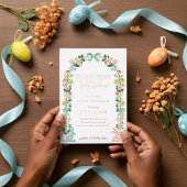 Frühlingshühner Wildblume Osterfest Kinderdusche B Folieneinladung