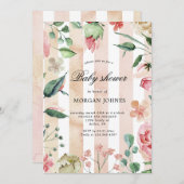 Frühlingshühnergarten elegante Babydusche Einladun (Vorne/Hinten)