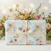 Frühlingshülsen Bouquet Wrapping Paper Sheets (Set Geschenkpapier Set