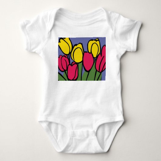 Frühlingshuppen Baby Strampler (Vorderseite)