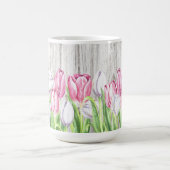 Frühlingshuppen Blume auf Holz Kaffeetasse (Mittel)