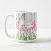 Frühlingshuppen Blume auf Holz Kaffeetasse (Links)