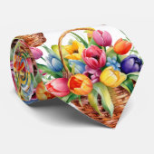 Frühlingshuppen Farbenfrohe Regenbogen Wasserfarbe Krawatte (Gerollt)