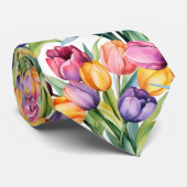 Frühlingshuppen Farbenfrohe Regenbogen Wasserfarbe Krawatte (Gerollt)