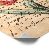 Frühlingshuppen und Handschriften Poster (Ecke)