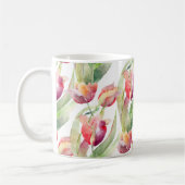 Frühlingshuppen Wasserfarben Kaffeetasse (Links)