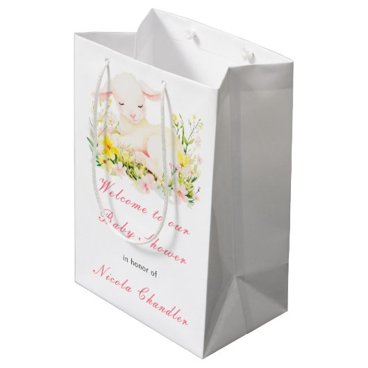 Frühlingshüte Mittlere Geschenktüte (Rückseite Schrägansicht)