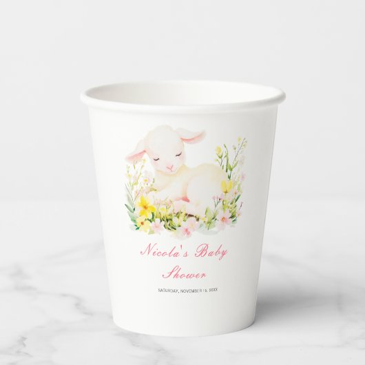 Frühlingshüte Pappbecher (Rückseite)