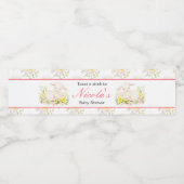 Frühlingshüte Wasserflaschenetikett (Einzelnes Label)