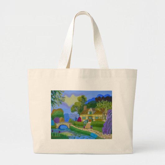 FrühlingsHütte Jumbo Stoffbeutel (Vorne)