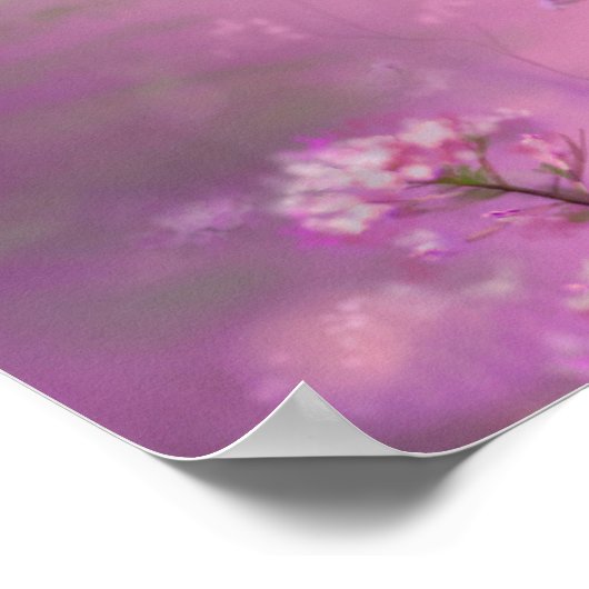 FrühlingsIllustration schöne Fantasy-Frau mit p Poster (Ecke)