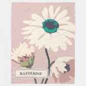 Frühlingsindikatoren Moderne Blumenblüten Personal Fleecedecke (Vorderseite)