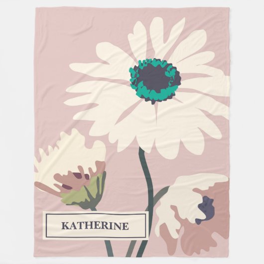 Frühlingsindikatoren Moderne Blumenblüten Personal Fleecedecke (Vorderseite)