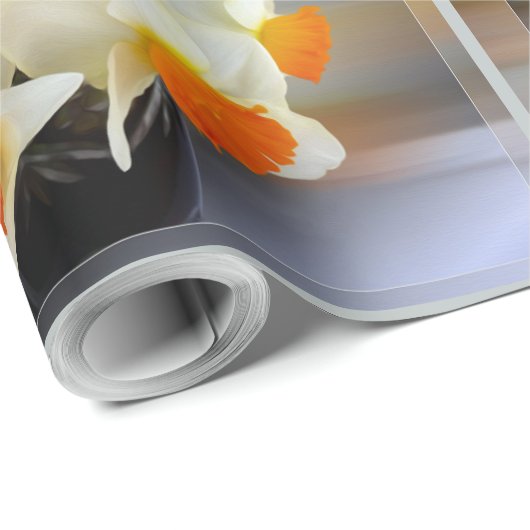 Frühlingsinterne Narzissen Geschenkpapier (Rolleneckpunkt)
