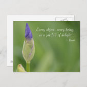 Frühlingsiris Postkarte (Vorne/Hinten)