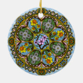 FrühlingsJugendstildekoration Keramik Ornament (Hinten)