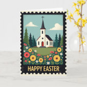 Frühlingskapelle Oster Szene Karte (Gelbe Blume)