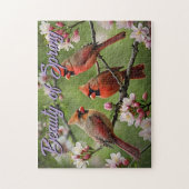 FrühlingsKardinäle Puzzle (Vertikal)