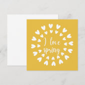 Frühlingskarte, kleine Herz-Liebe (Vorne/Hinten)